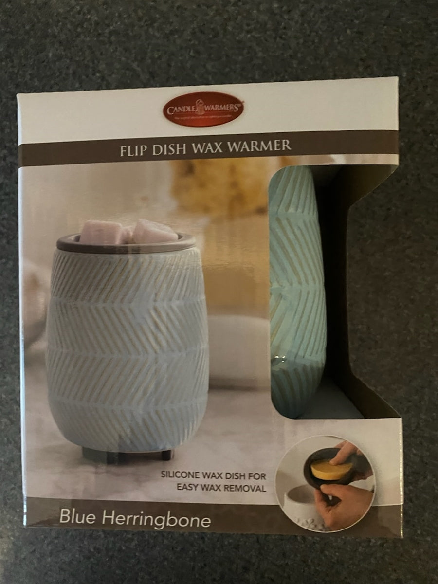 Flip DishTart Melt Warmer - Blue Herringbone